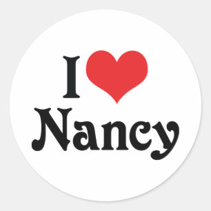 Ich liebe Nancy Runder Aufkleber