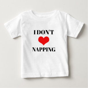 Ich liebe Napping Fun Red Heart Valentinstag nicht Baby T-shirt