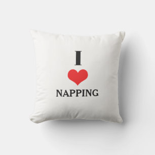 Ich liebe Napping Red Heart Valentinstag Geschenk  Kissen