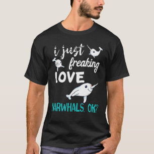 Ich liebe Narwal-Wale-Fische-Ozean-Mam einfach umw T-Shirt