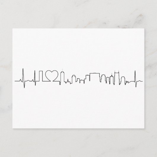 Ich Liebe Nashville in außergewöhnlichem Stil Postkarte (Vorderseite)