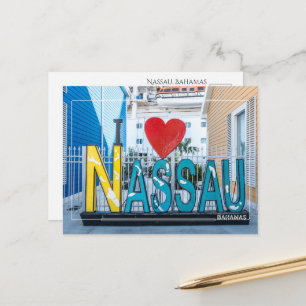 Ich liebe Nassau Bahamas Postkarte