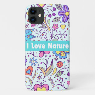 Ich liebe Natur-Typografie-Kunst Case-Mate iPhone Hülle