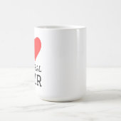 Ich liebe natürliches Haar Kaffeetasse (Mittel)