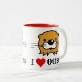 Ich Liebe. Naturschutz Zweifarbige Tasse (VorderseiteRechts)