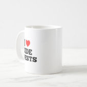Ich liebe Nebenquests - Sidequesting Edm Rave Game Kaffeetasse (Vorderseite Links)