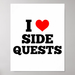 Ich liebe Nebenquests - Sidequesting Edm Rave Game Poster