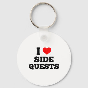 Ich liebe Nebenquests - Sidequesting Edm Rave Game Schlüsselanhänger