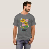 Ich Liebe nenne man Gruscha Life Blume Art Mütter T-Shirt (Vorne ganz)