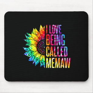 Ich Liebe nenne man Memaw Sonnenblumen Gefärbte Kr Mousepad
