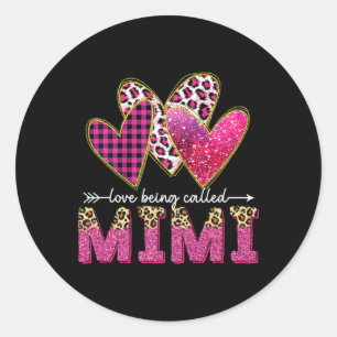 Ich Liebe nennt man Mimi Oma Valentine Mütter Runder Aufkleber