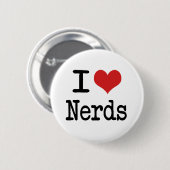 Ich liebe Nerds Button (Vorne & Hinten)
