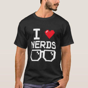 Ich liebe Nerds I Heart Nerds für Wissenschaftsbuc T-Shirt