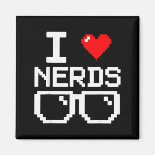 Ich liebe Nerds Ich mag Nerds Für Wissenschaftsbuc Magnet