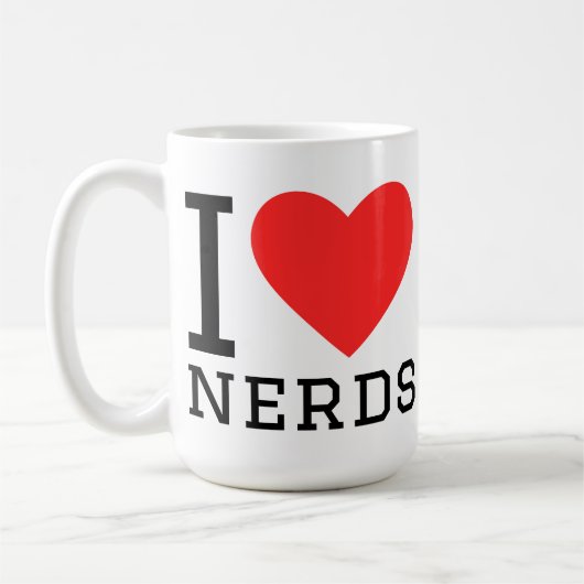 Ich liebe Nerds Kaffeetasse (Links)