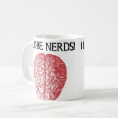 Ich liebe Nerds Liebenswerte Lustige Tasse oder Re (Vorderseite Links)