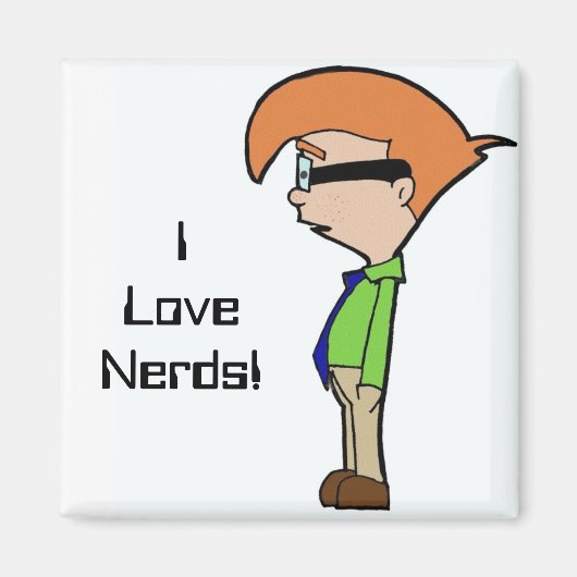 Ich Liebe Nerds! Magnet (Vorne)