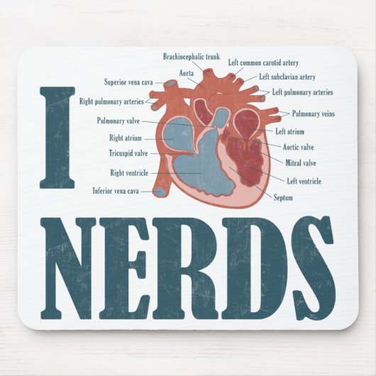 Ich liebe NERDS-Mauspad Mousepad (Vorne)
