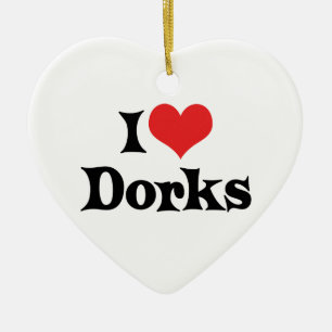 Ich liebe Nerds Weihnachtsbaumanhänger Keramik Ornament