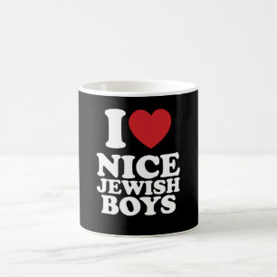 Ich liebe nette jüdische Jungen, ich mag groovige  Kaffeetasse