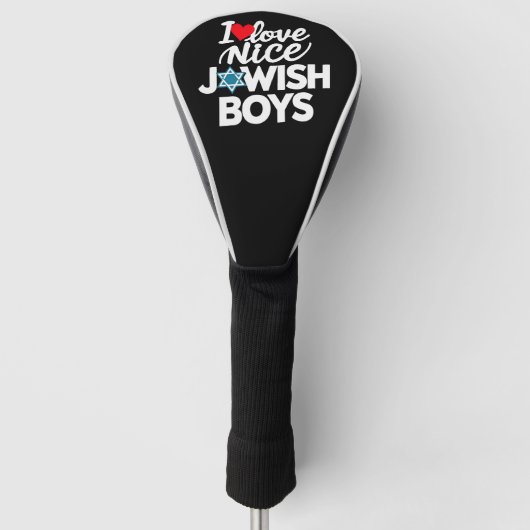 Ich liebe nette jüdische Jungen Juden Hebräer Chan Golf Headcover (Vorderseite)