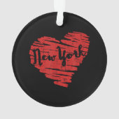 Ich liebe New York Herz NY Ornament (Rückseite)
