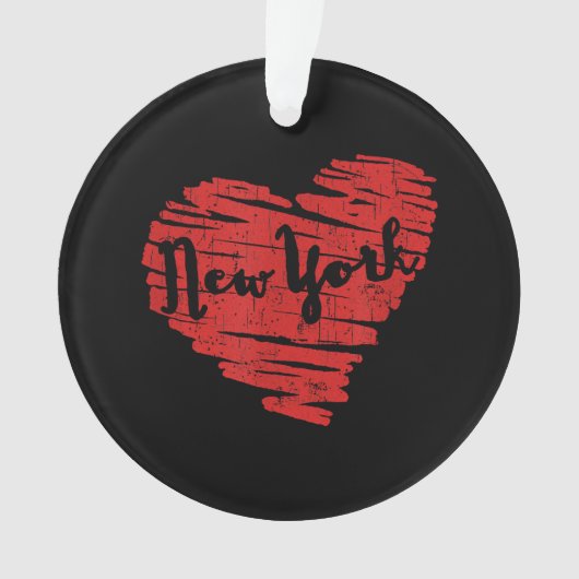 Ich liebe New York Herz NY Ornament (Vorderseite)