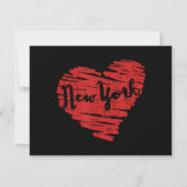 Ich liebe New York Herz NY Save The Date (Rückseite)