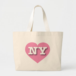 Ich liebe New York - NY rosa Herz Jumbo Stoffbeutel