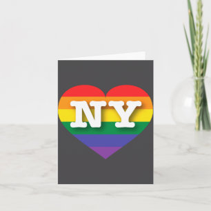 Ich liebe New York Regenbogenherz _1 Karte