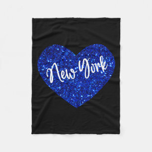 Ich liebe New York USA Herz Fleecedecke