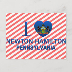 Ich liebe Newton Hamilton, PA Postkarte