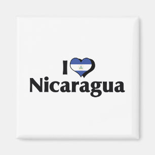 Ich liebe Nicaragua-Flagge Magnet
