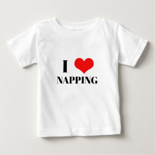 Ich liebe Nickerchen Schlaf Rotes Herz Valentinsta Baby T-shirt