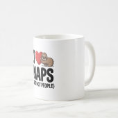 Ich liebe Nickerchen süßes Faultier Herz Kaffeetasse (VorderseiteRechts)