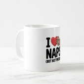 Ich liebe Nickerchen süßes Faultier Herz Kaffeetasse (Vorderseite Links)