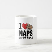 Ich liebe Nickerchen süßes Faultier Herz Kaffeetasse (Mittel)