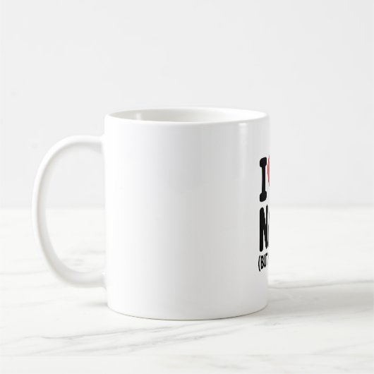 Ich liebe Nickerchen süßes Faultier Herz Kaffeetasse (Links)