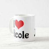 Ich liebe Nicole Kaffeetasse (Vorderseite Links)
