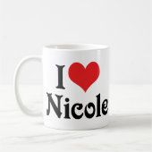Ich liebe Nicole Kaffeetasse (Links)