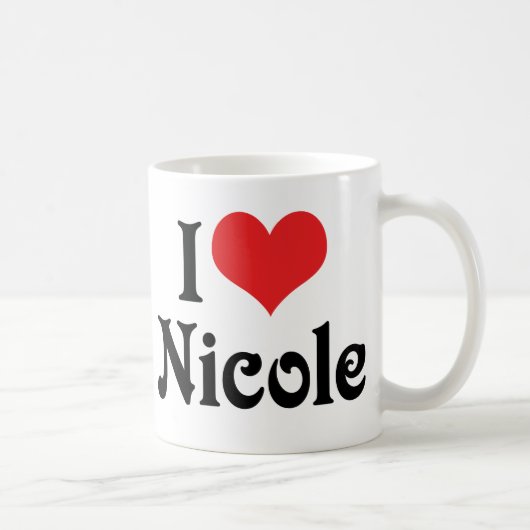Ich liebe Nicole Kaffeetasse (Rechts)