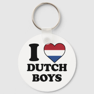 Ich liebe niederländische Jungen Niederlande-Flagg Schlüsselanhänger