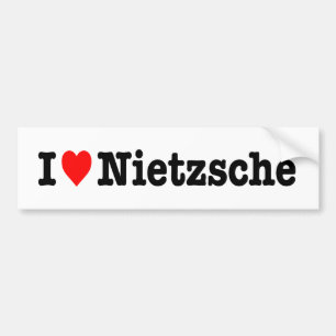 "ICH LIEBE NIETZSCHE " AUTOAUFKLEBER