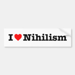 "Ich Liebe Nihilism " Autoaufkleber