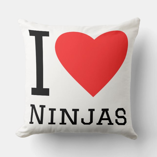 Ich liebe Ninjas Kissen (Vorderseite)