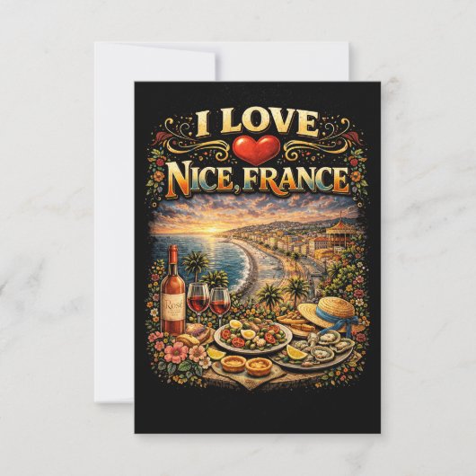 Ich liebe Nizza Dankeskarte (Vorderseite)