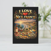 Ich liebe Nizza Dankeskarte (Stehend Vorderseite)