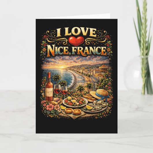 Ich liebe Nizza Feiertagskarte (Vorderseite)