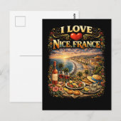 Ich liebe Nizza Postkarte (Vorne/Hinten)