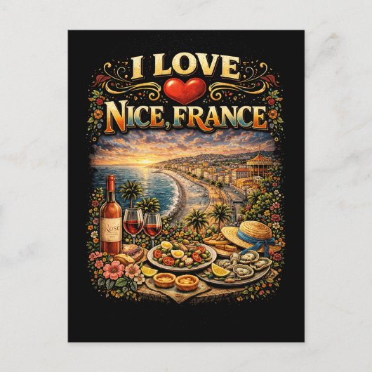 Ich liebe Nizza Postkarte (Vorderseite)